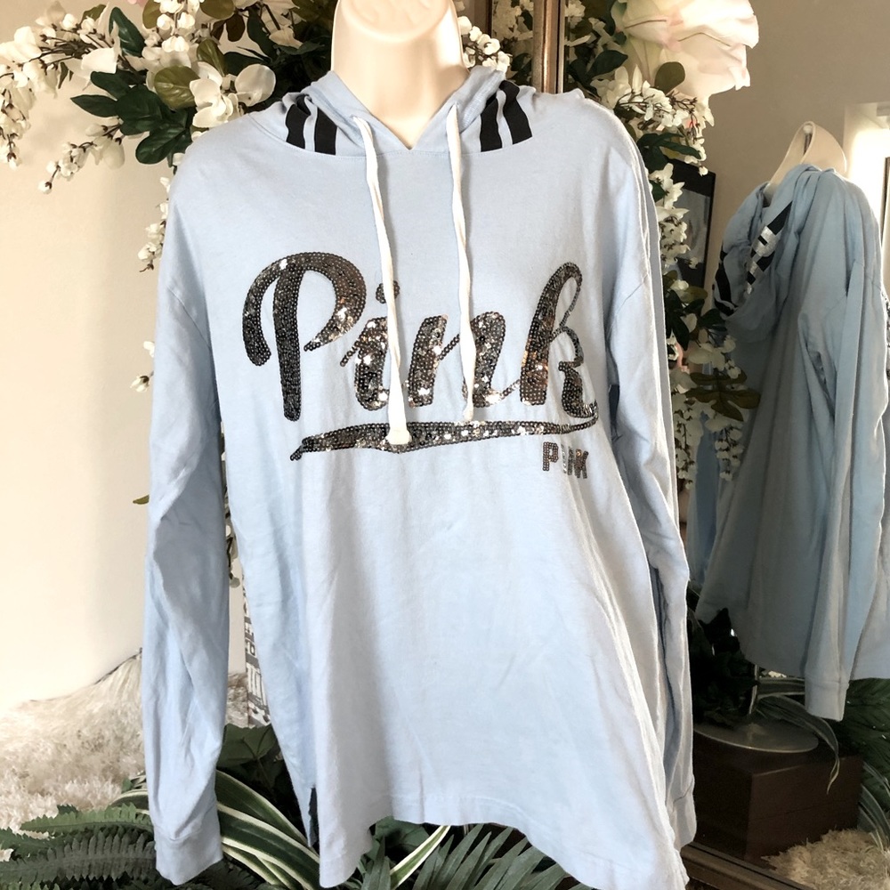 Pink by VS Sequin Hooded Sweatshirt